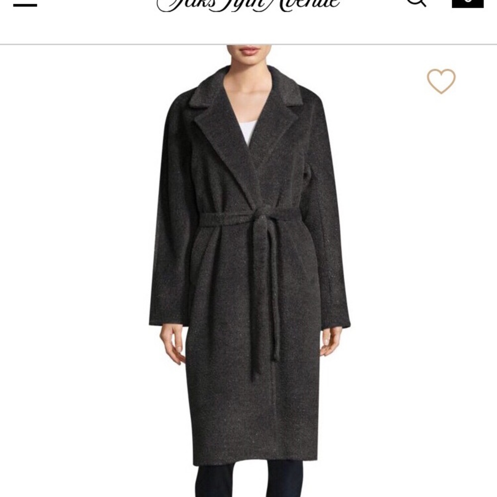 Elie Tahari Calissi Belted Coat New with Tag XS